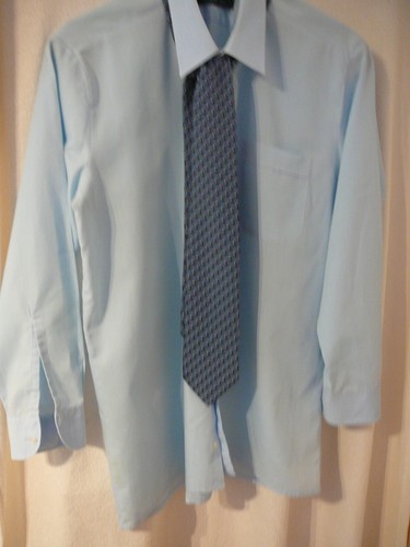 Herrenhemd langarm hellblau - *,